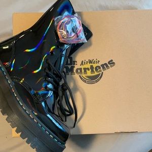 Brand New Dr Martens Jadon HI Rainbow boot.